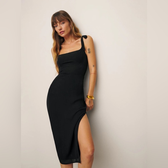 Reformation Besse Dress | Black | Size 10 - Picture 1 of 10